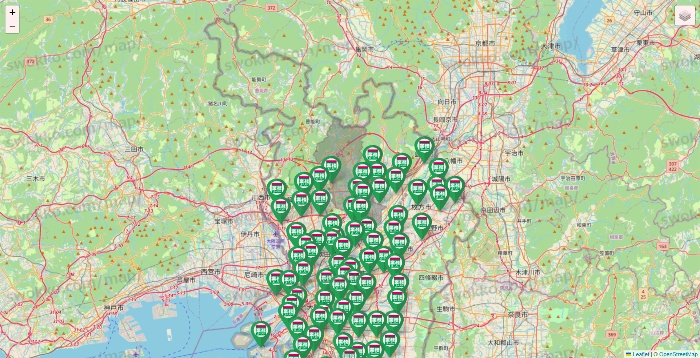 大阪府の業務スーパーの店舗地図