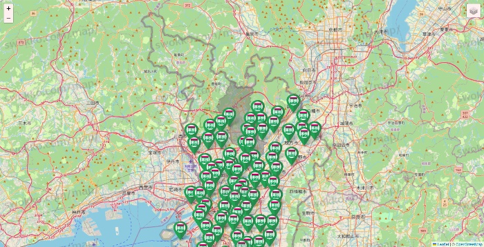 大阪府の業務スーパーの店舗地図