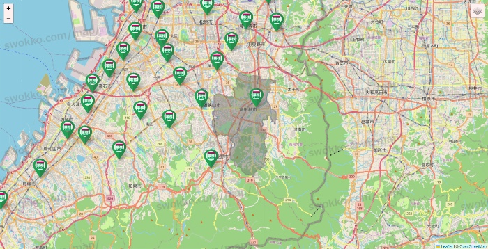 大阪府の業務スーパーの店舗地図