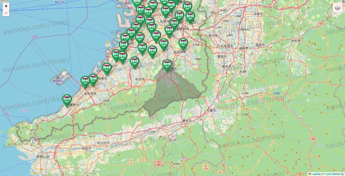 大阪府の業務スーパーの店舗地図