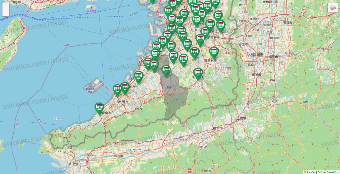 大阪府の業務スーパーの店舗地図