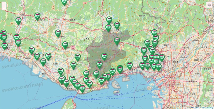 兵庫県の業務スーパーの店舗地図