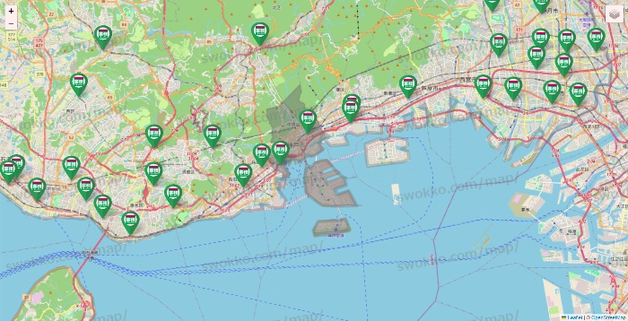 兵庫県の業務スーパーの店舗地図