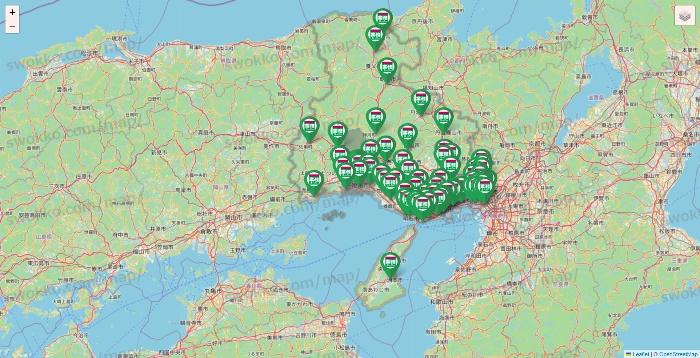 兵庫県の業務スーパーの店舗地図