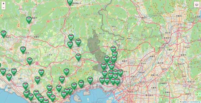 兵庫県の業務スーパーの店舗地図