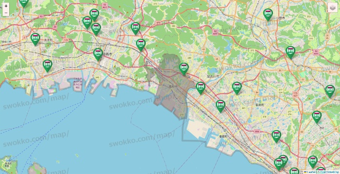 兵庫県の業務スーパーの店舗地図