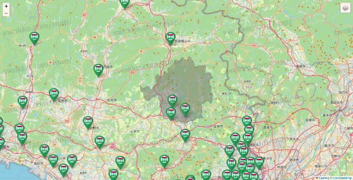 兵庫県の業務スーパーの店舗地図