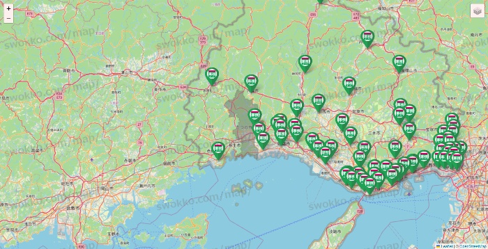 兵庫県の業務スーパーの店舗地図