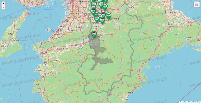 奈良県の業務スーパーの店舗地図