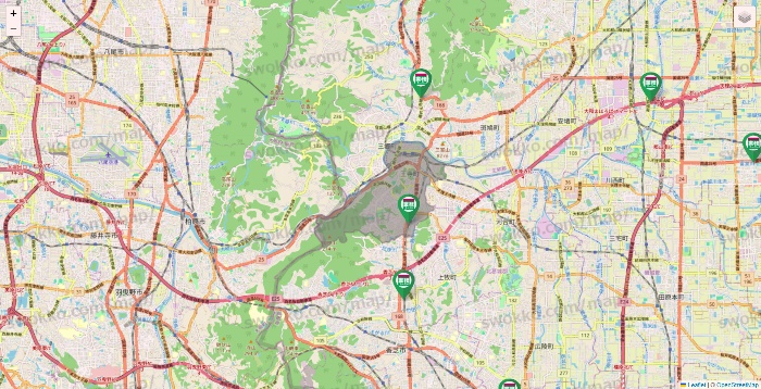 奈良県の業務スーパーの店舗地図