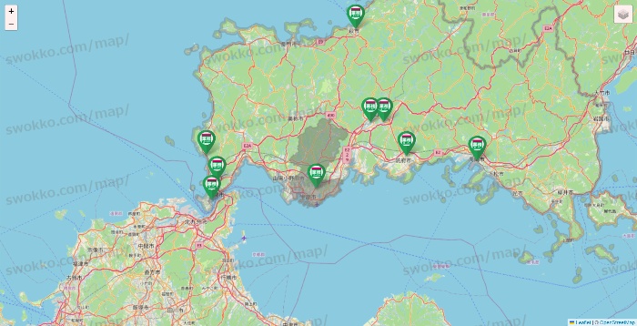 山口県の業務スーパーの店舗地図