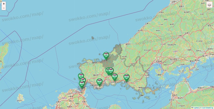 山口県の業務スーパーの店舗地図