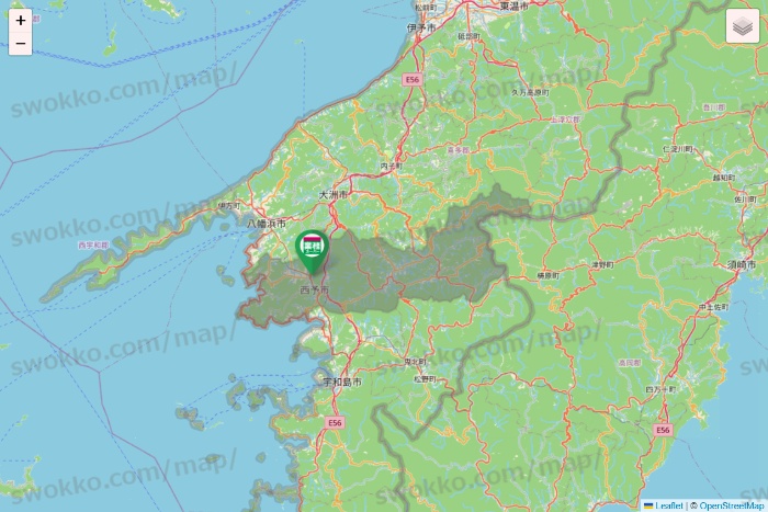 愛媛県の業務スーパーの店舗地図