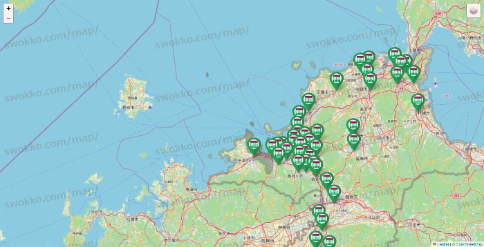 福岡県の業務スーパーの店舗地図