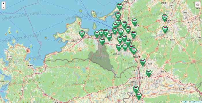 福岡県の業務スーパーの店舗地図