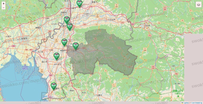 福岡県の業務スーパーの店舗地図