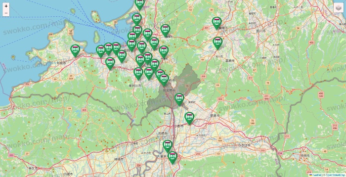 福岡県の業務スーパーの店舗地図