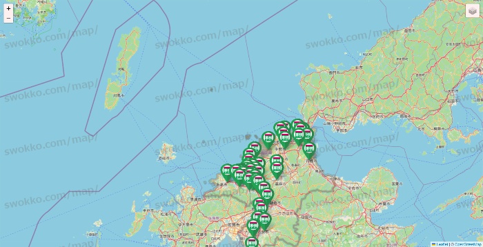 福岡県の業務スーパーの店舗地図