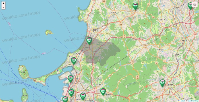 福岡県の業務スーパーの店舗地図