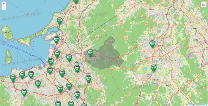 福岡県の業務スーパーの店舗地図