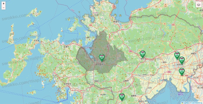 佐賀県の業務スーパーの店舗地図