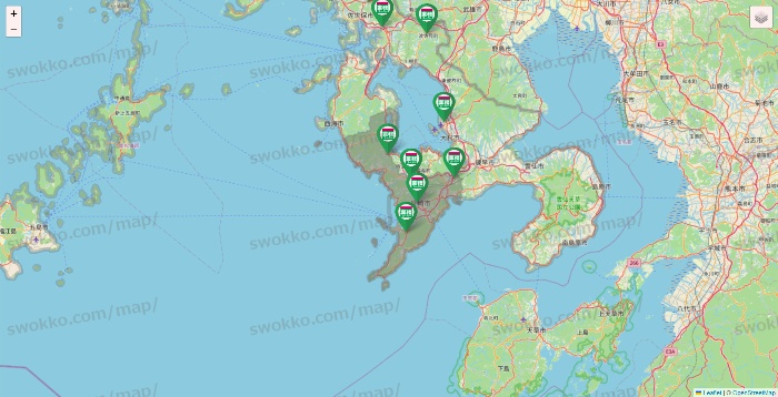 長崎県の業務スーパーの店舗地図