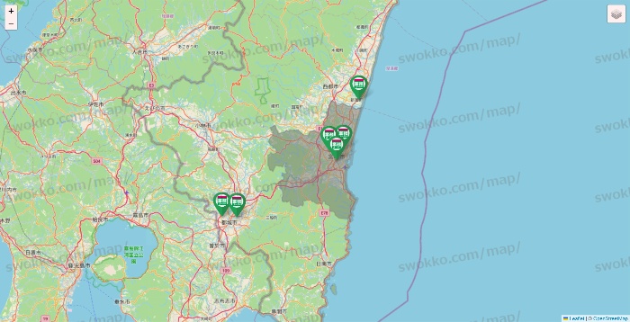 宮崎県の業務スーパーの店舗地図