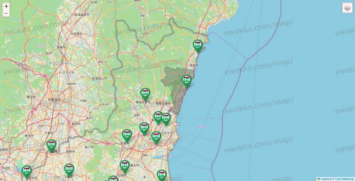 茨城県の業務スーパーの店舗地図