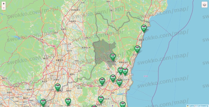 茨城県の業務スーパーの店舗地図