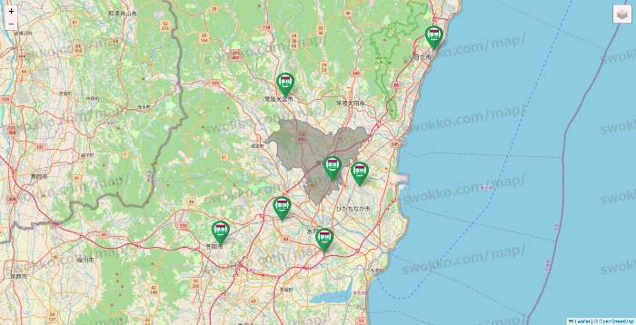 茨城県の業務スーパーの店舗地図