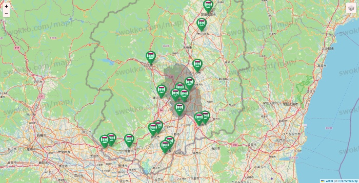 栃木県の業務スーパーの店舗地図
