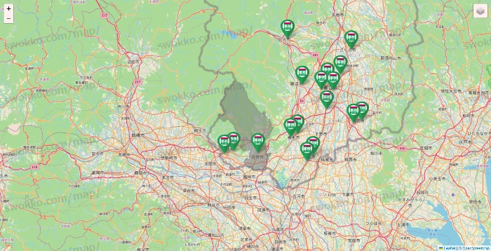 栃木県の業務スーパーの店舗地図