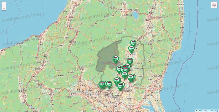 栃木県の業務スーパーの店舗地図