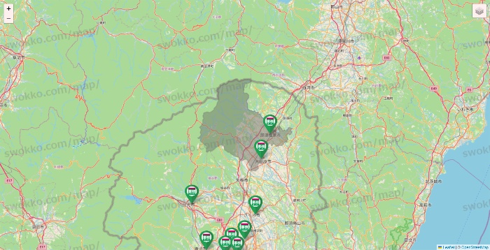 栃木県の業務スーパーの店舗地図