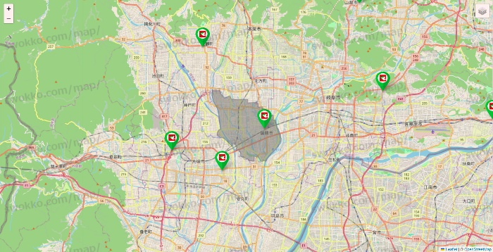 岐阜県の平和堂（フレンドマート・アルプラザ）の店舗地図
