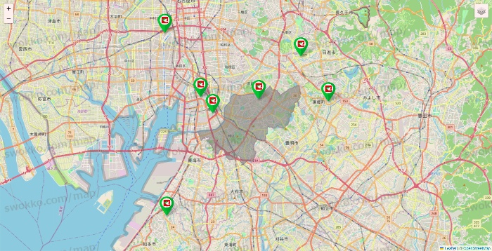 愛知県の平和堂（フレンドマート・アルプラザ）の店舗地図
