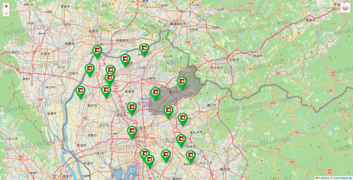 愛知県の平和堂（フレンドマート・アルプラザ）の店舗地図