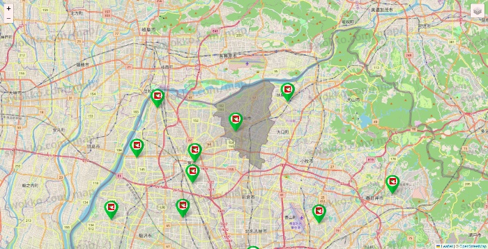 愛知県の平和堂（フレンドマート・アルプラザ）の店舗地図