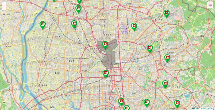 愛知県の平和堂（フレンドマート・アルプラザ）の店舗地図