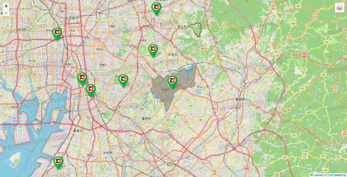 愛知県の平和堂（フレンドマート・アルプラザ）の店舗地図