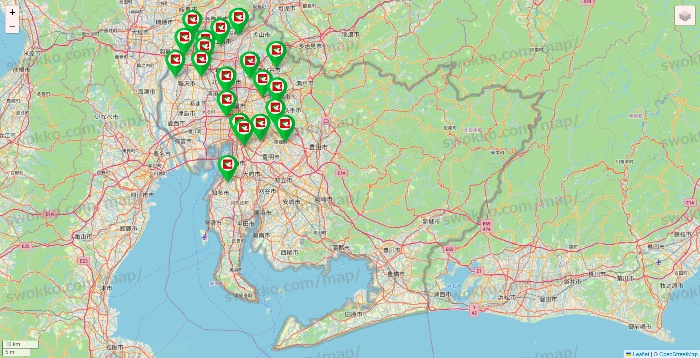 愛知県の平和堂（フレンドマート・アルプラザ）の店舗地図