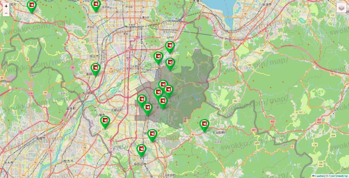 京都府の平和堂（フレンドマート・アルプラザ）の店舗地図