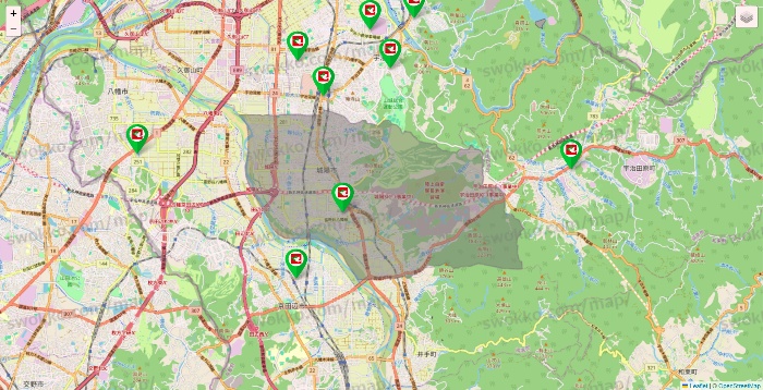 京都府の平和堂（フレンドマート・アルプラザ）の店舗地図