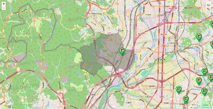京都府の平和堂（フレンドマート・アルプラザ）の店舗地図