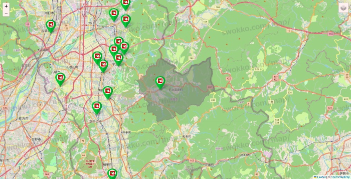 京都府の平和堂（フレンドマート・アルプラザ）の店舗地図