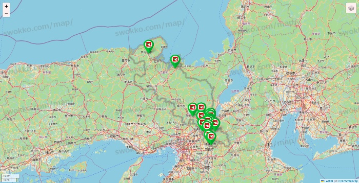 京都府の平和堂（フレンドマート・アルプラザ）の店舗地図