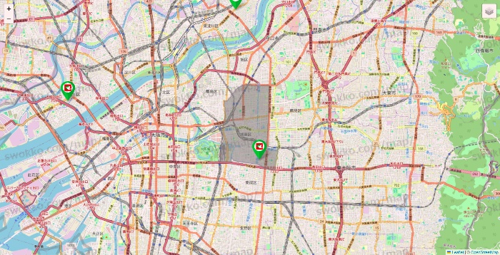 大阪府の平和堂（フレンドマート・アルプラザ）の店舗地図