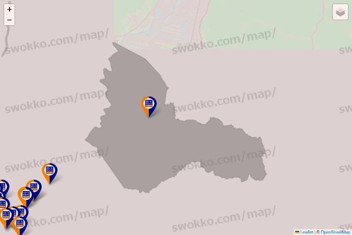 北海道のハローストレージの店舗地図