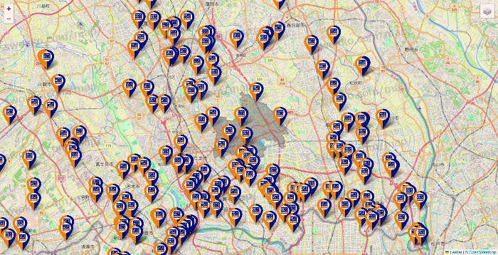埼玉県のハローストレージの店舗地図