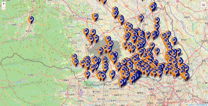 埼玉県のハローストレージの店舗地図